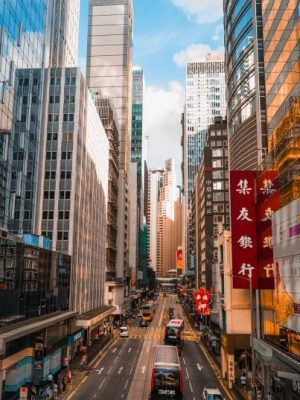 The architecture in Hong Kong